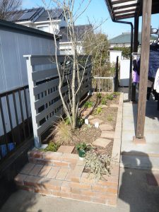日陰のレイズドベッド（茂原市　S様邸）